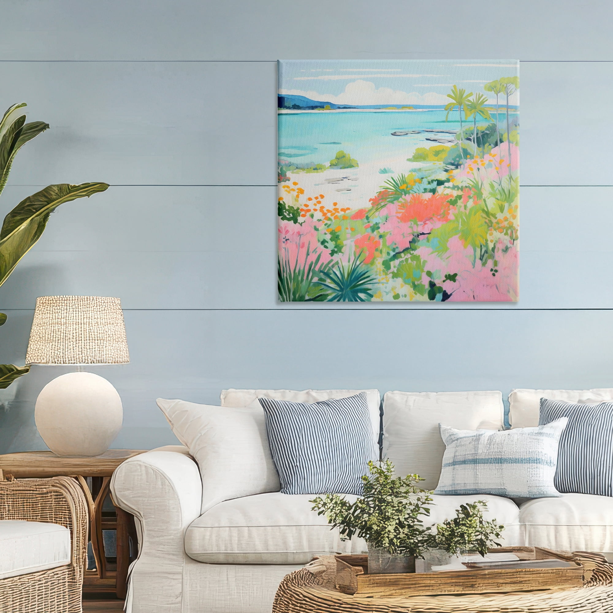 Stupell Industries Tropical Coast Blooming Shoreline Canvas Wall Art, design by Creative Studio