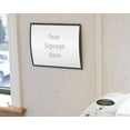 thumbnail image 6 of Set of 5, Office Sign Holders for Wall Mount, Curved Name Plate Frames for 3"w x 8"h Signage, Includes Double-Sided Adhesive for Mounting - Aluminum, Black, 6 of 7