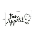thumbnail image 4 of Pegatina de pared Matsuzay Bon Appetit cocina PVC extraíble 28x58cm negro, 4 of 6