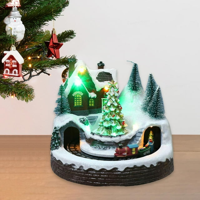 Casa de pueblo de Navidad perfecl Iluminación LED música Decoración de Navidad