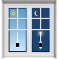 thumbnail image 4 of 2 luces solares para terraza RGB+luces solares cambiantes para escaleras, luces impermeables para exteriores, para valla, terraza, camino, blanco cálido, 4 of 5