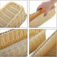 thumbnail image 5 of Paquete de 3 cestas de pan de ratán, cesta tejida rectangular, cesta de servicio Hy, 5 of 5
