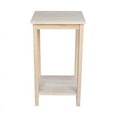 International Concepts Solid Wood Unfinished Accent Table