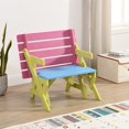 thumbnail image 2 of Kumix KID'S MULTI-FUNCTIONAL ARM CHAIR,TABLE+ 2 BENCHES (All-in-one)Blue+Pink, 2 of 7