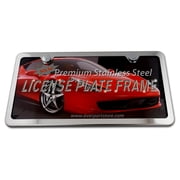 LFPartS Slim Style Polished Stainless Steel License Plate Frame Mirror Finish 2 Holes
