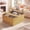 Oak-Lift/Flip Top, variant on Tomnk 41" Lift Top Coffee Table with Storage, Mid Century Modern Coffee Table with Fluted & Curved Profile Design, Hidden Storage Compartment, Lower Shelf Center Table for Living Room Office, Walnut
