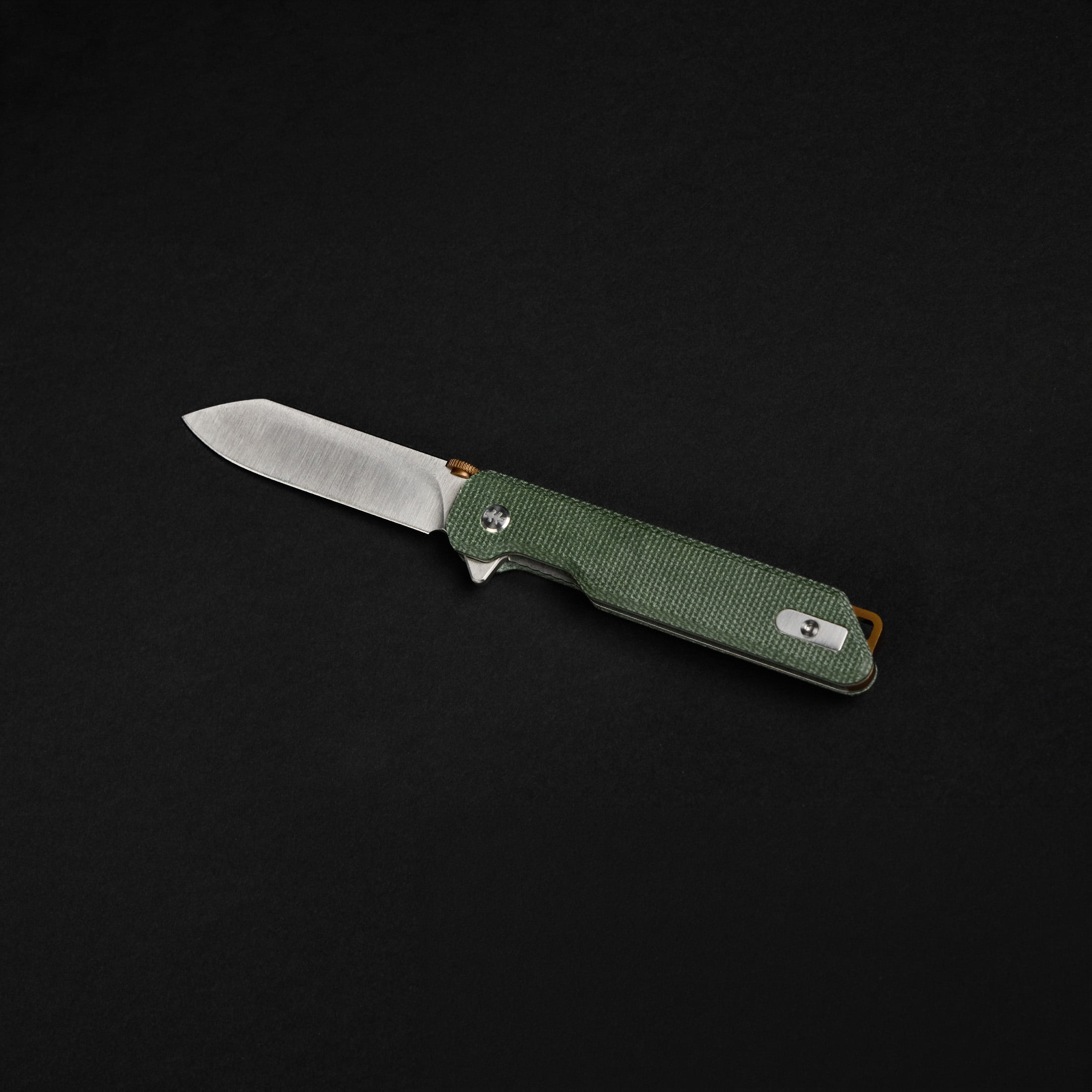 Swiss Tech WURDIG M2 Dark Spruce Micarta Folding Knife, 14C28N Steel, Satin Finish