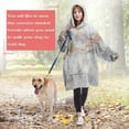 thumbnail image 4 of Gray Rose Gold Marble Pattern Wearable Oversized Blanket,Wearable Blanket Hoodie for Adults,Cozy Hooded Blankets with Super Pockets,Super Warm Fuzzy Pullover for Women & Men, 4 of 6