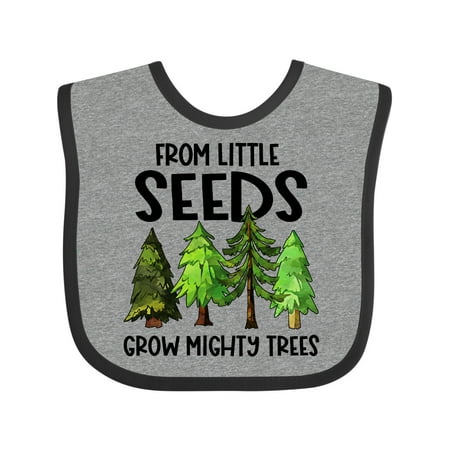 

Inktastic From Little Seeds Grow Mighty Trees Gift Baby Boy or Baby Girl Bib