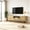 Burly Wood, variant on AUU American Style TV Stand with Rattan Arched Doors – Drawers, Hidden Storage, Steel Legs & Rounded Corners for Living Room