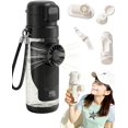 thumbnail image 1 of 2-In-1 Water Bottle With Built-In Foldable Fan, 2026 New Water Misting Fan Portable Handheld Spray Fans, 23.3 Oz Dual Drinking Water Bottle, 150° Rotation Misting WaterBottle, 1 of 7