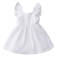 thumbnail image 3 of Edvintorg Girls Dresses Cute Ruffle Hem Sleeveless Loose Fit Casual Princess Dress Kids Clothes Girls Size 0-6, 3 of 8