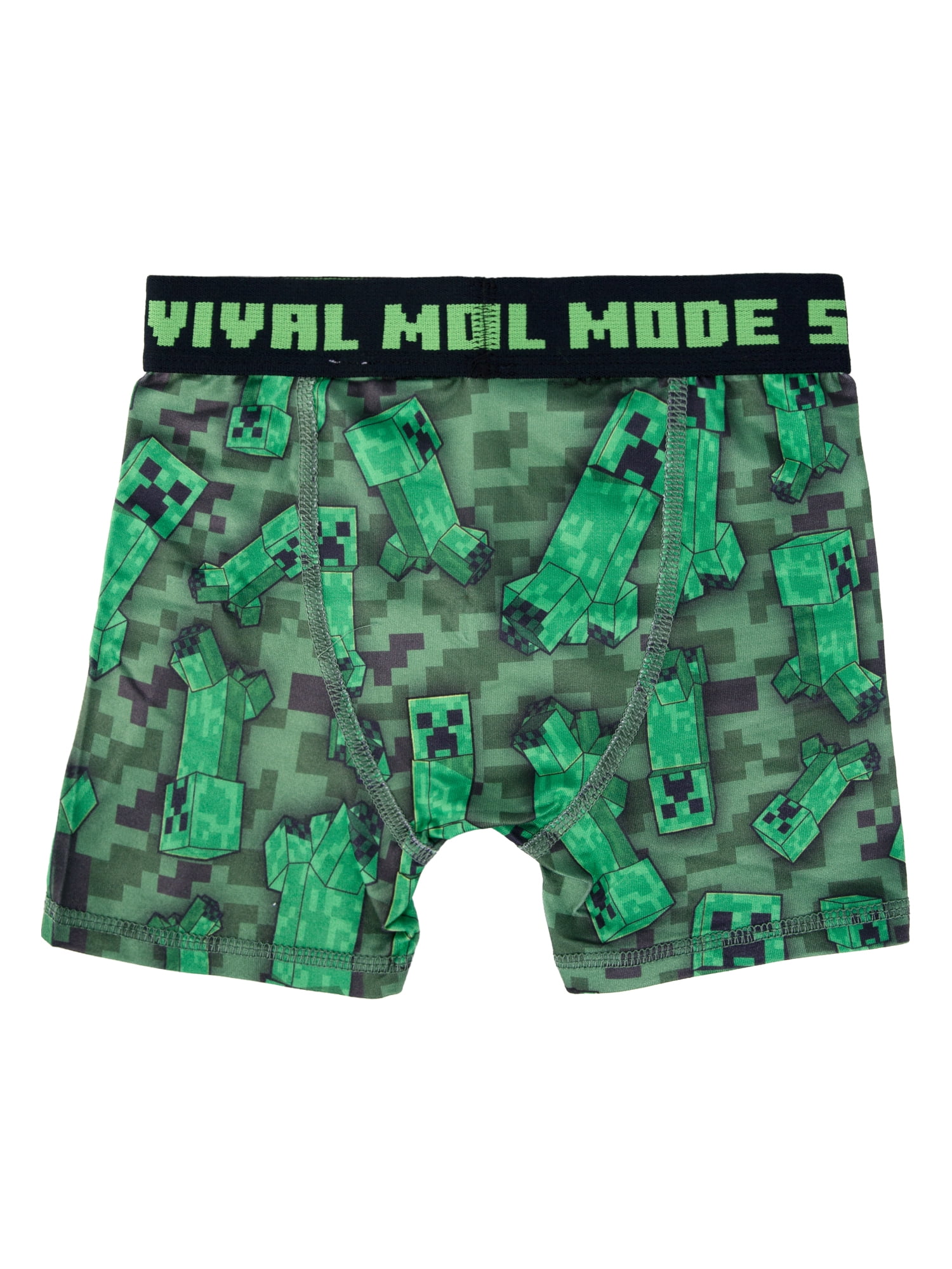 Minecraft Boys Athletic Boxer Brief Underpants Character Underwear, 5-pack, Sizes XS-M