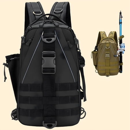 GASTROPOD 2026 New Fishing Backpack Sling Tackle Bag - Lightweight Fishing Bag - Storage for Gear and Equipment - Fishing Gifts for Men and Women - Black