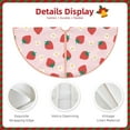 thumbnail image 3 of Sikiie Strawberry Floral Nativity Christmas Tree Skirt, Jesus Christian Winter Holiday Tree Mat Decoration(30-48IN), 3 of 6
