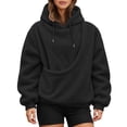 thumbnail image 5 of Women's Oversized Hooded Sweatshirt With Pet Pouch Front Pocket, Lined Pullover Hoodie For Small Dogs Cats And Daily Wear, 5 of 7