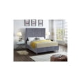 thumbnail image 2 of Coastal Charm Modern , Contemporary Velvet Upholstered Bed with Deep Channel Tufting and Custom Acrylic Legs, 2 of 6
