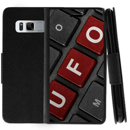 TurtleArmor Â® | For Samsung Galaxy Note 8 N950 [Wallet Case] Leather Cover with Flip Kickstand and Card Slots - UFO