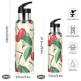 thumbnail image 2 of Cherries and Green Leaves Sports Bottle with Straw Stainless Steel Water Jug Portable Thermal Cup Leak-proof 1000ML, 2 of 9