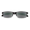 thumbnail image 5 of Mens Business Half Rimless Progressive Photochromic Reading Glasses Metal Rectangular Multi-focal Presbyopia Glasses Classic Readers +4.00, 5 of 6