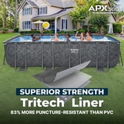 Bestway APX 365 Metal Frame Above Ground Rectangle Pool - Sand Filter Pump - 18x9x52 in