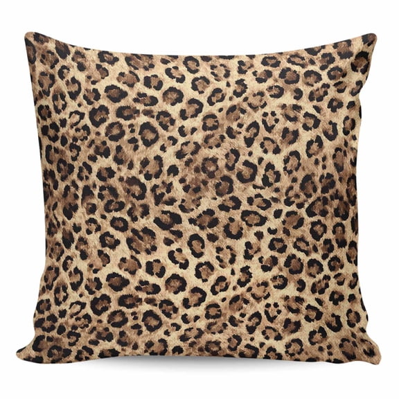 Leopard Printed Pillow Covers 26x26 Inch Decorative Throw Pillow Cover, Modern Animals Textured Brown Sofa Pillowcases Accent Cushion Case Home Decor Bedroom Living Room