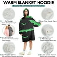 thumbnail image 5 of Wearable Oversized Blanket,Black Halloween Bats with Green Wearable Blanket Hoodie for Adults,Cozy Hooded Blankets with Super Pockets,Super Warm Fuzzy Pullover for Women & Men, 5 of 6