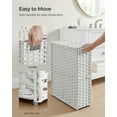 thumbnail image 5 of 14.5 Gallon (55L) Wicker Laundry Hamper with Lid Laundry Basket with Handles Clothes Hamper Foldable Removable Liner Bag White, 5 of 6