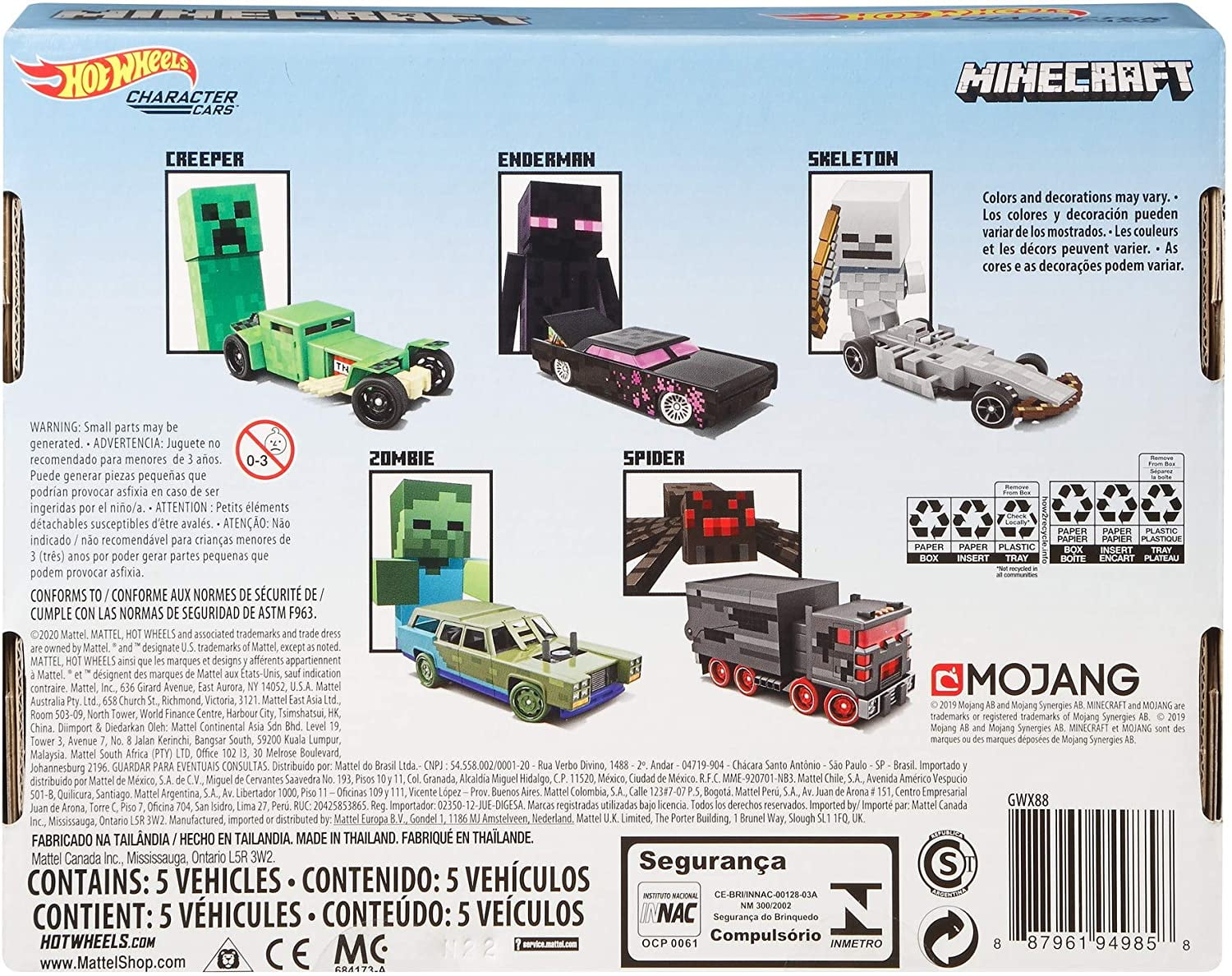 Carro Hot Wheels Minecraft Ocelot Mattel - Papellotti