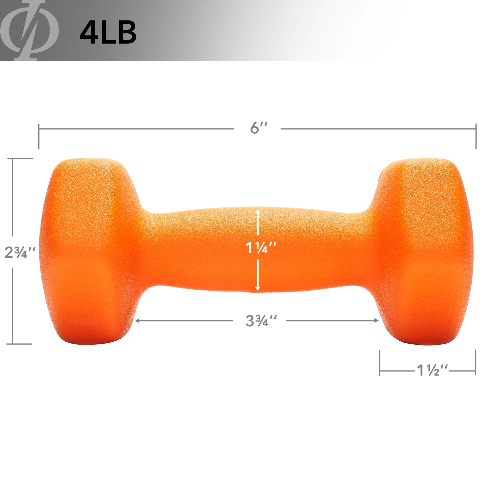 Philosophy Gym Neoprene Dumbbell Hexagon Hand Weights, 4 lb Pair - 8 lb Total