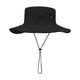 thumbnail image 5 of Sombrero de pescador de secado rápido para hombres y mujeres, sombrero para el sol, gorras de camping de verano, transpirable, para el sol Negro, 5 of 9