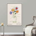 thumbnail image 5 of PixonSign Framed Canvas Print Wall Art Pablo Picasso Flower Bouquet Peace Nature Wilderness Illustrations Fine Art Rustic Scenic Relax/Calm Colorful for Living Room, Bedroom, Office - 24"x36" White, 5 of 5