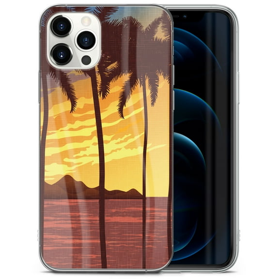 Case Yard iPhone-12-Pro-Max Case Clear Soft & Flexible TPU Ultra Low Profile Slim Fit Thin Shockproof Transparent Bumper Protective Cover Drop Protective Cell Phone Cases (Hawaii)