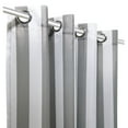 thumbnail image 3 of Seaside Stripe Indoor/Outdoor Grommet Curtain Panel - Pair each 50" x 108" in Alloy Grey, 3 of 5