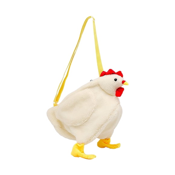 Purso de pollo de dibujos animados bolsos de pollo pelos de pollo peludo adorable para hombro