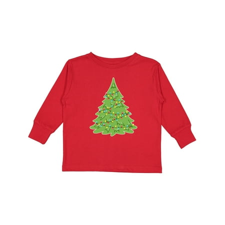 

Inktastic Christmas Tree with Colorful Lights Gift Toddler Boy or Toddler Girl Long Sleeve T-Shirt