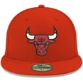 thumbnail image 2 of Men's New Era Red Chicago Bulls Official Team Color 59FIFTY Fitted Hat, 2 of 6