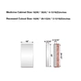 thumbnail image 2 of ANGELES HOME 16" x 30" Copper-Free Mirror Medicine Cabinet with Beveled Mirror Door, Recessed or Surface Mount, Adjustable Shelves, 2 of 15