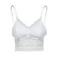 thumbnail image 3 of Sleeveless Lace Crochet Women Slim Spaghetti Strap Sexy V-neck Lace Tank Tops, 3 of 3
