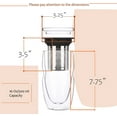 thumbnail image 3 of BTAT- Double Wall Glass Tea Cup With Stainless Steel Infuser & Lid, 16oz, 500ml, 3 of 8