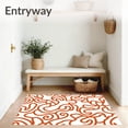 thumbnail image 3 of ODIKA 6'x9' Machine Washable Non-Slip Area Rug, Nordic Cloud with Curved Lines and Abstract Swirls High Traffic Rug, Orange, 531898, 3 of 7