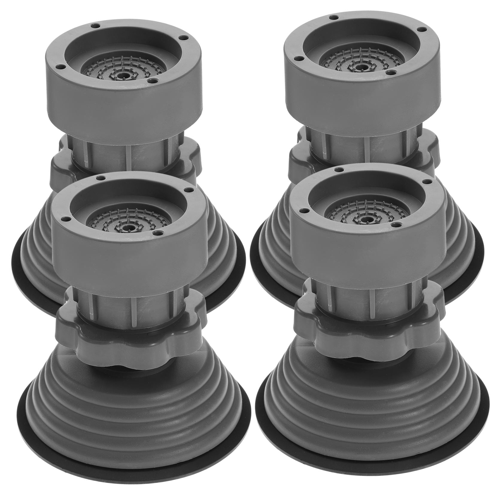 ULTNICE 4Pcs Non Vibration Washing Machine Feet Grey Plastic for Home Use Washers Dryers 11.8x4.1x2.6in