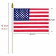 thumbnail image 2 of Zyler - 12Pc 8"X12" American Flag - 16" Pole Flag Spearhead Flags Handheld Flags Usa, 2 of 2