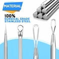 thumbnail image 7 of RAGUPEL 2026 New Pimple Extractor Acne Treatment Tool Surgical Grade Blackhead Comedone Removal 2-In-1 Popper Tool for Face Nose Blackhead Extractor Tool for Home, Salon, Travel, Personal Care Silver, 7 of 7