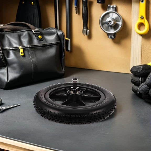 Homoyoyo Black Polyurethane Foam Solid Wheelchair Tire Lightweight Replacement Wheel for Mobility Scooter and Wheelchair