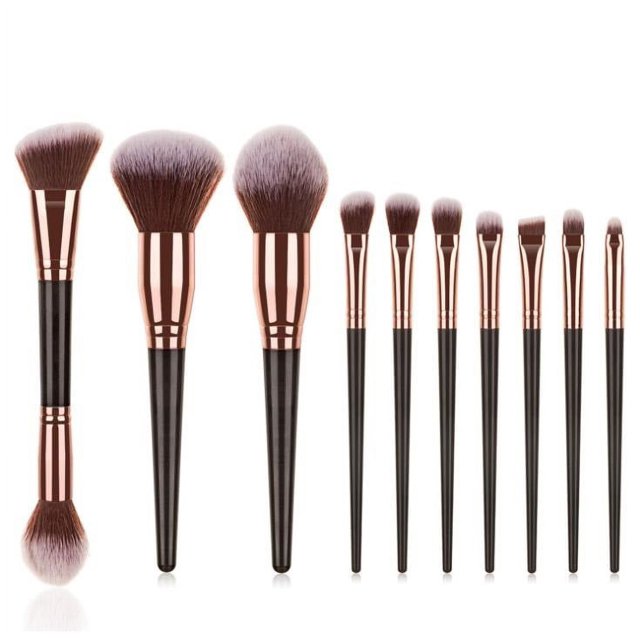 7 piezas, 10 piezas, 15 piezas de pinceles de maquillaje gigantes, 15 piezas de pinceles de maquillaje dorados, pinceles de base para trajes, herramientas de belleza