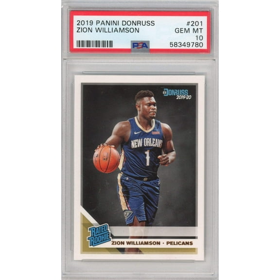 Graded 2019-20 Panini Donruss Zion Williamson #201 Rookie RC Basketball Card PSA 10 Gem Mint