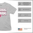thumbnail image 4 of Tee Hunt Think Youth T-Shirt Breast Cancer Awareness Ribbon Kids, Gray, Medium, 4 of 5
