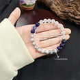 thumbnail image 3 of Natural Stone Bracelet for Love Pink Quartz White Stretch Adjustable Healing Jewelry Handmade Spiritual Gift for Women Men Unisex Meditation Zen Beads, 3 of 5