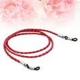 thumbnail image 4 of Zoyueyie Eyeglasses Holder Strap Cord Leather Eyeglasses String Holder Chain Necklace Glasses Cord Lanyard Eyeglass Retainer for Men Women Kids(Red), 4 of 6